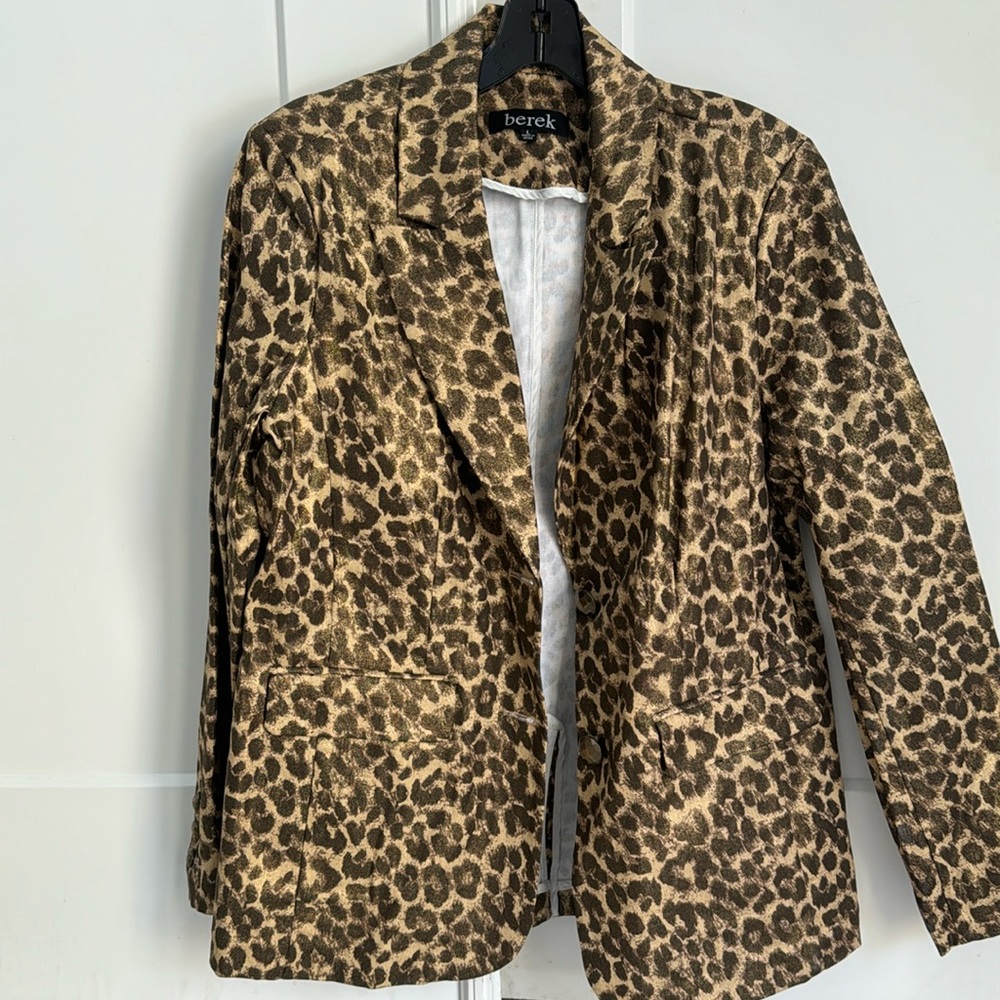 Berek leopard blazer with gold coloring